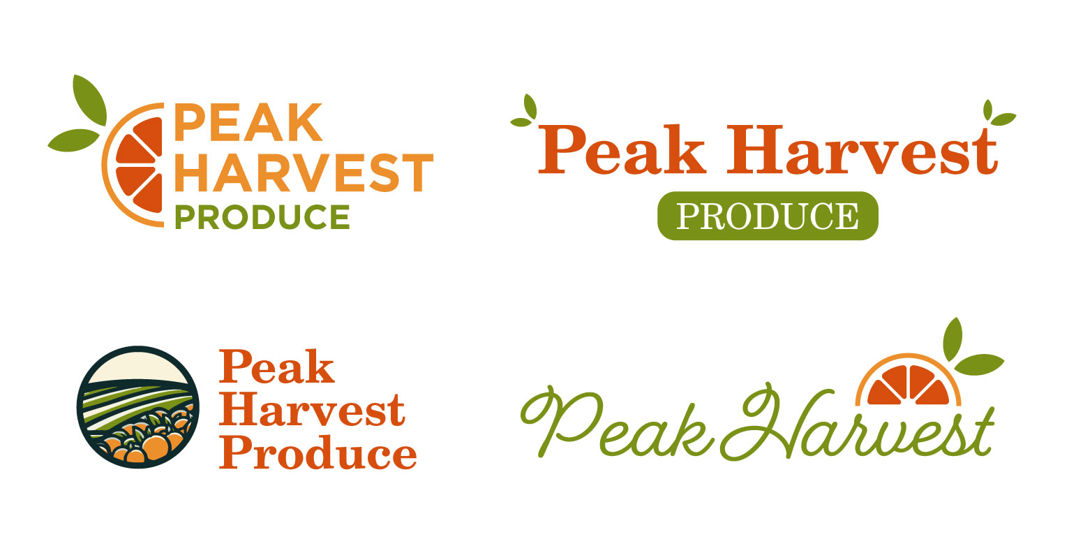 peak harvest initial logo concepts